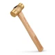 REAL STEEL Drop Forged Solid Brass Non-Sparking Hammer 20 Oz, Hickory Wood Ha...