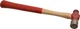 Proto 1/2 Lb Head Ball Pein Hammer Wood Handle with Red Laquer Grip, 12" OAL