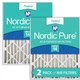 Nordic Pure 20x24x4 (3 5/8) Pleated MERV 14 Air Filters 2 Pack