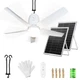 Shunlee Solar Outdoor Ceiling Fan Light 31.5in - 60W Portable Gazebo