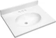 Design House Vanity Top with Sink, 4-Inch Backsplash, Cultured Marble, Stain-Res