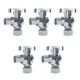 VINTEX 5 Pack Angle Stop Valve,1/2 in. NOM Compression x 3/8 in. OD Compressi...