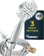 HammerHead Showers&reg; Solid Metal 3-Spray Handheld 2.5 GPM, Brushed Nickel 