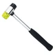 Ogrmar 25MM Dual Head Plastic and Rubber Hammer Metal Mallet for Jewelers Black