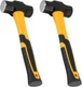 HOIGON 2 PCS 4 Lbs Sledge Hammer Set, 1.9kg Yellow Steel Drilling Sledge Hammer 