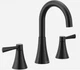 Moen 84023BL Ronan 2 Handle Bathroom Faucet w/ Valve & Drain Matte Black