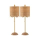 JONATHAN Y 27.5" Brass Gold Coastal Buffet Table Lamp Set of 2 for Bedroom, B...