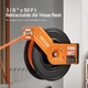 VEVOR Retractable Air Hose Reel 3/8 Inch x 50 Feet - Durable Rubber, 300 PSI, Al