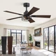 Ceiling Fan 42 Inch Double Sided 5 Blade Black Industrial Fanbulous Farmhouse