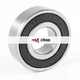 6203RS 40 x 17 x 12mm Metal Shielded Deep Groove Ball Bearing Silver Tone