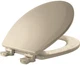 Bemis 500EC 146 Round Toilet Seat Almond Durable Enameled Wood Easy Clean