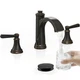 HEYMYTAP Waterfall Bathroom Faucet 3 Hole, 4-16 Inch Short, Oil Rubbed Bronze 