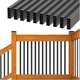 Iron Balusters 36 Inch Black Metal Deck Spindle Stairs Railing HZIU 36-1.2-0.4