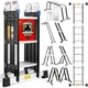 Step Ladder, Bryner Folding Ladder 19.6ft Multi-Purpose Aluminium Extension Ladd