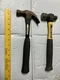 LOT OF 2 VINTAGE HAMMERS STANLEY #51-040 Claw & #1 Ball peen Graphite Hammer