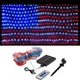 Best XTF2015 Solar American Flag Lights, 2 in 1 Powered & Plug Light, 420 LED