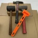 Lot Of 4 Hammers Husky Dead Blow Orange Plastic Rubber Mallet Plumb Claw Vintage
