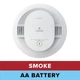KIDDE 20SDR Photoelectric Smoke Alarm AA Battery Powered LED Warning