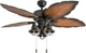 Prominence Home Ocean Crest, 52 Inch Tropical Indoor Outdoor Ceiling Fan with Li