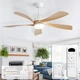Ceiling Fan 52 Inch 6 Speed 5 Blades Remote Control Log Color 52K096 CACI Mall