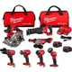 Milwaukee Tool 3697-27 7 Piece Tool Combo Kit 18V 1400Ftlbs