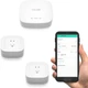 YoLink Water Leak Starter Kit: Hub + 2 Sensor 4 (105 dB Siren), White 