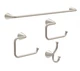 Delta Arvo 4-Piece Bath Hardware Set 18-24" Towel Bar, Ring, Hook, Paper Holder