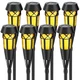 Solar Garden Lights Flickering Flames Torch Waterproof 8 Pack Evelynsun Lighting