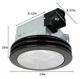 Akicon BPT14-80CL Ventilation Fan w/ LED Light 80 CFM 2.0 Sones Matte Black Trim Akicon BPT14-80CL Ventilation Fan w/ LED Light 80 CFM 2.0 Sones Matte Black Trim