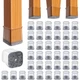 BUMACO Chair Leg Floor Protectors Square Chair Leg Protectors for Hardwood Fl...