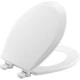 Bemis 500EC Durable Wood Toilet Seat with Easy Clean Hinges, Round, White 