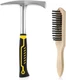 28 Oz Welding Chipping Hammer and Wire Brush, 12.4 Inch Heavy Duty Forged Steel