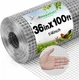 Amagabeli Galvanized Hardware Cloth 1/4Inch 36Inch X 100Ft 23 Gauge Chicken Wire