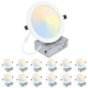 LZHOME 12 Pack 8 Inch LED Recessed Lighting 12 Packs, 3CCT-3000K/4500K/6000K 