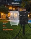 VEVOR Outdoor Power Stake, 50FT Cord, 6-Outlet Weatherproof Strip w/ Remote