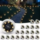 Solar Ground Lights 20 Pack Outdoor Waterproof Warm White Pathway SOLPEX Mini