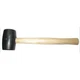 Westward 2 lb Rubber Mallet, 3 1/2 in Face Dia., 13 3/8 in L Wood Handle 6DWK9
