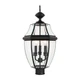 Kalium Outdoor Post Lights, 3 Light Lamp Post Light Fixture Hardwired with Cl...
