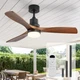 Sofucor 52 Inch Ceiling Fans with Lights and Remote Control, Modern Solid Woo...