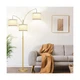 Nintiue Dimmable Floor Lamp - 3 Lights Gold Arc Floor Lamps for Living Room, ...