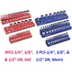 WORKPRO 3PCS Red/Blue Magnetic Socket Organizer Sets Socket Holder 1/4"3/8" 1/2"