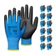 Safety Work Gloves PU Coated 12 Pairs Large KAYGO KG11PB Seamless Knit Smooth