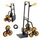 VEVOR Stair Climbing Cart 440 lbs Folding Trolley Cart 6 Wheels & 2 Ropes