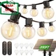 addlon 200FT(2 Pack*100FT) Solar String Lights Outdoor 200FT, Black 