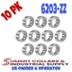 6203-ZZ Premium Metal Shielded Ball Bearing, 17x40x12, 6203z (10 QTY)