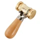 HONGDUI KM18 Woodworking Brass Chisel Mallet, 22Ounce Mallet Hammer with Interch