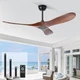 Ceiling Fan 72 Inch 3 Blade Wood Indoor Outdoor Remote Walnut CL2-72 heimo Light