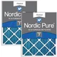 Filters 20x25x1 MERV 7 Pleated 2 Pack Nordic Pure Air Actual Size