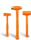 Dead Blow Hammer Set Brass Ball Peen Mechanic Tool 3 Pcs Orange