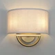 Yosoan Linen Boho Wall Sconce Bedside Fixture Light, 2-Light Gold Brass Dual ...